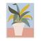 Stupell Industries Indoor Potted Plant Soft Green Blue Red Wall Plaque